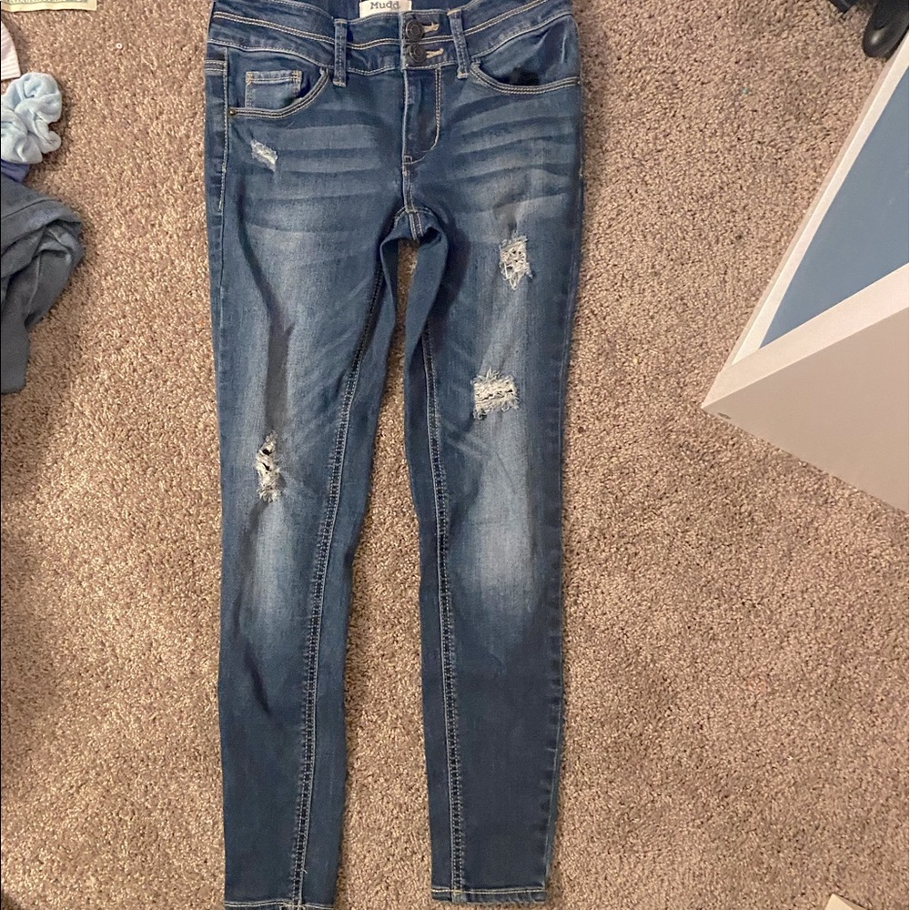 Mudd kids ripped skinny jeans - dark blue